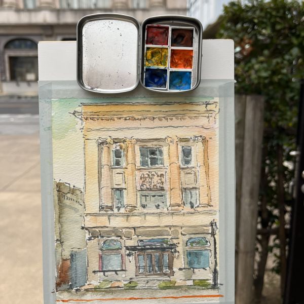 筆ペンのスケッチ